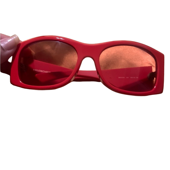 Balenciaga Red and Black Sunglasses with Red Lenses - Picture 1 of 11